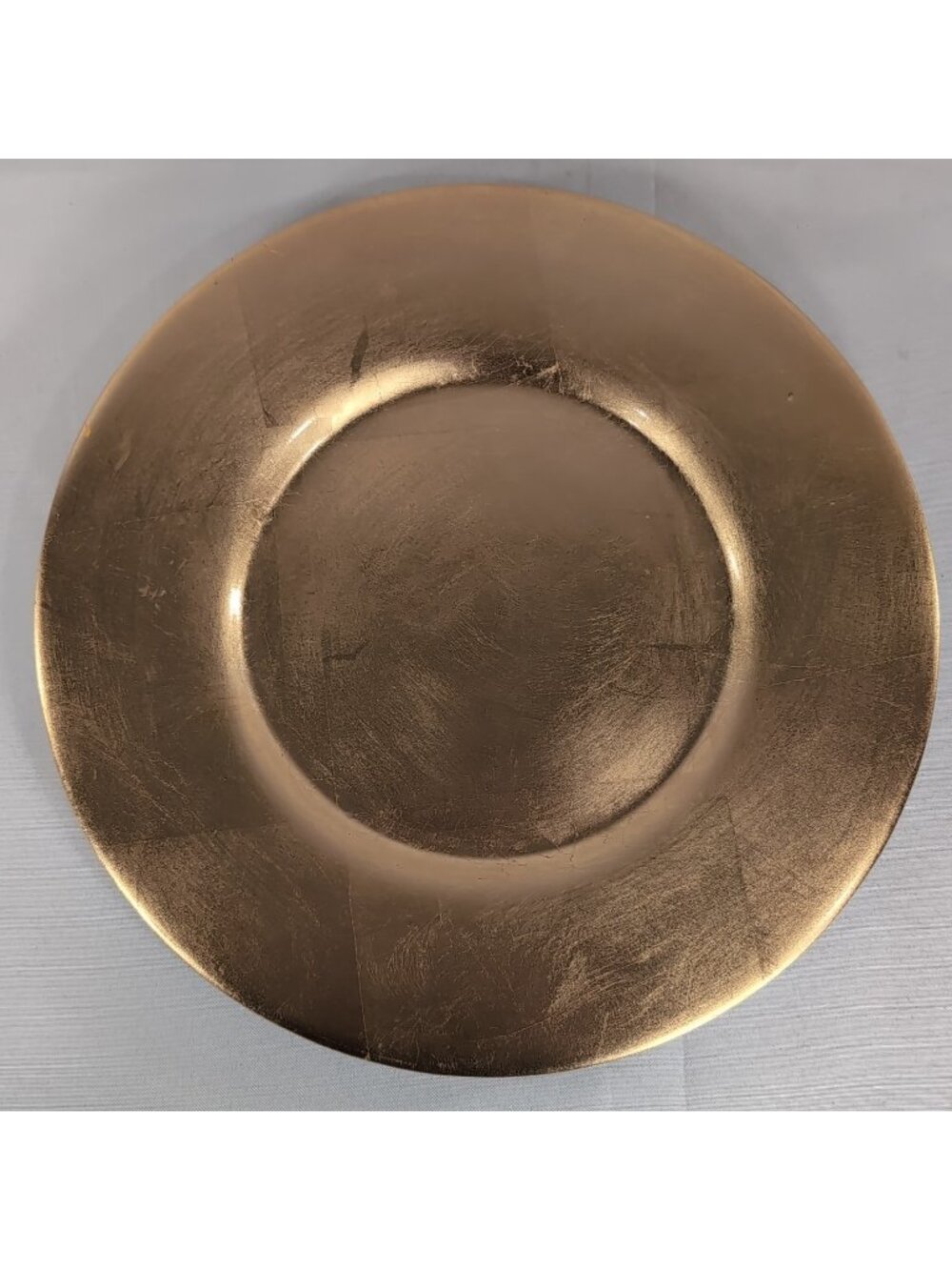 Pier 1 Imports Gold Ceramic Charger Plate 13" Table Decor Gold Leaf Pottery